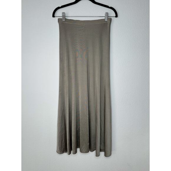 FREE PEOPLE Sage Green Soft Flowy Tulip Wrap High Low Style Maxi Skirt Size XS - Picture 4 of 9